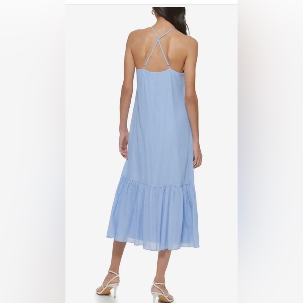 DKNY cornflower blue rayon dress Size M